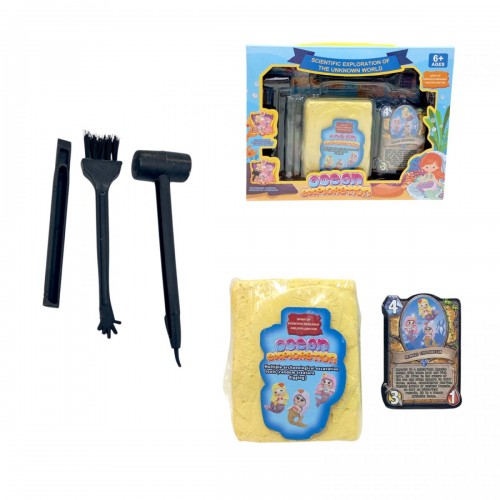 Розкопки гіпсовий блок, інструменти, в коробці (MiC)