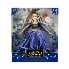 Кукла 29см (Шатенка в синем платье)