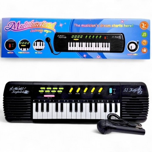 Синтезатор (31 клавиша, микрофон, USB-кабель, на батарейках, в коробке) (MiC)