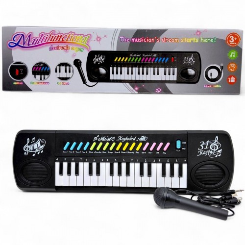 Синтезатор (31 клавиша, микрофон, USB-кабель, на батарейках, в коробке) (MiC)