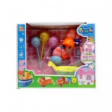 Набор героев Свинка Пеппа 4 героя, подвижные элементы, стол, стулья, аксессуары, в коробке