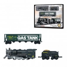 Залізниця 15 елементів, 2 вантажні вагони, звук, підсвічування, в коробці