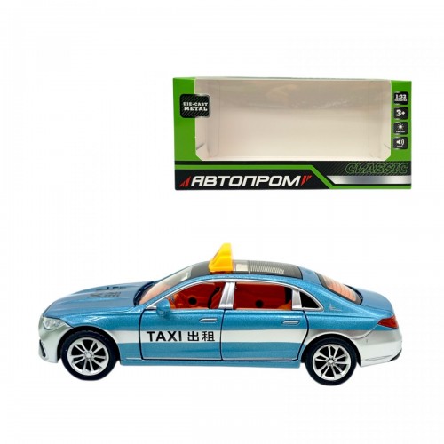 МАШИНА 1:32 Mercedes Benz E300L (TAXI/Таксі) (БЛАКИТНА) (Автопром)
