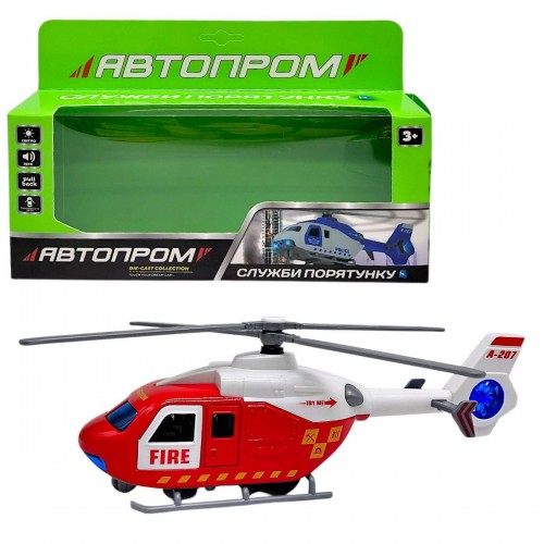 ВЕРТОЛІТ АВТОПРОМ (металевий) ЧЕРВОНИЙ (Автопром)
