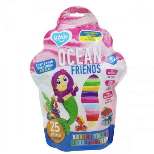 Набор для лепки с воздушным пластилином "25 sticks Air Clay Lovin Ocean Friends" (Окто)