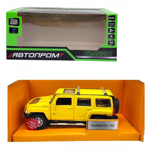 Машинка металева "Hummer H3" із серії "Автопром" (ЖОВТА) (Автопром)