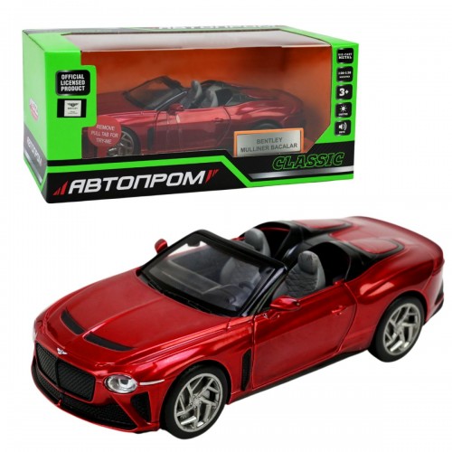 МАШИНА АВТОПРОМ (68741)1:32 Bentley Bacalar (РУБІНОВА) (Автопром)