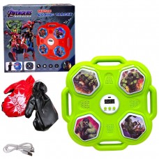 Електронний бокс (герой, вбудований акумулятор, USB-кабель, bluetooth, підсвічування, музика, звук удару, рукавички, режими гучності) в коробці 30,5х7х30,5 см