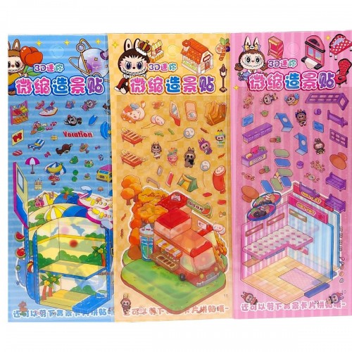 Наклейки декоративные "Лабубу" (Malevaro)