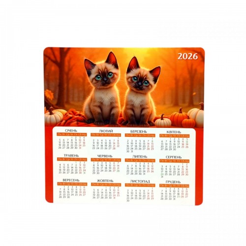 Календар на магніті 2026 рік Коти (Vladi Toys)