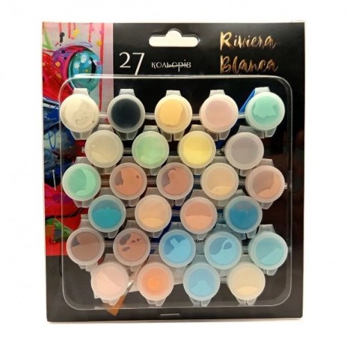 Фарба акрилова художня для живопису та декорування, 27 кольорів (Riviera Blanca)