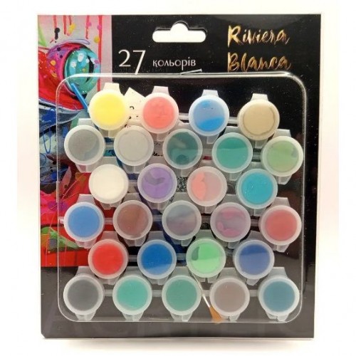 Фарба акрилова художня для живопису та декорування, 27 кольорів (Riviera Blanca)