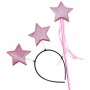 Набор новогодний (обруч с волшебной палочкой) "Звездочка" розовый (MiC)