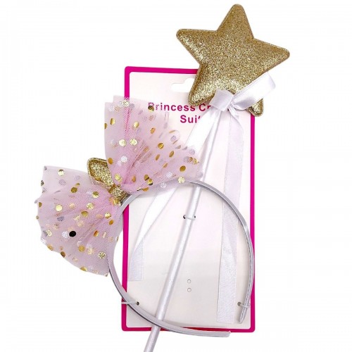 Набор новогодний (обруч с волшебной палочкой) "Звездочка" блестящий (MiC)