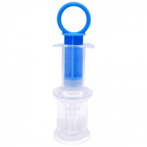 Шприц-дозатор з мірним стаканчиком (БЛАКИТНИЙ) (Mega Zayka)