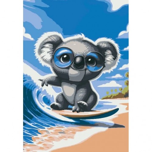 Картина по номерам "Тримай хвилю" 40х28 см (Riviera Blanca)