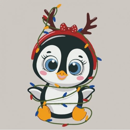 Картина по номерах зі світлодіодною підсвіткою "З ріжками" 25x25 см (Riviera Blanca)