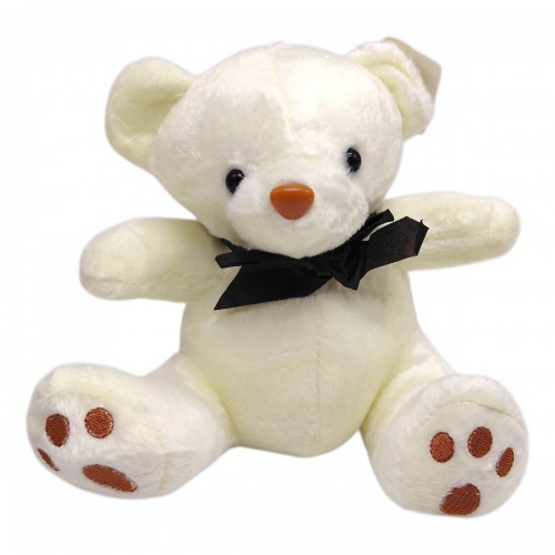 Мʼяка іграшка "Ведмедик з бантом" 17 см (БІЛИЙ) (MiC)