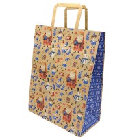 Пакет бумажный с ручками Крафт(25х15х34 см)