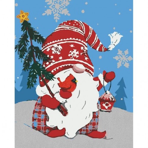 Картина по номерам з фарбами металік "Новорічний секрет" 40х50 см (Riviera Blanca)