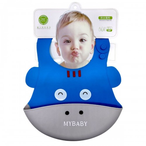 Слинявчик силіконовий (БЛАКИТНИЙ КОНИК) (Mega Zayka)