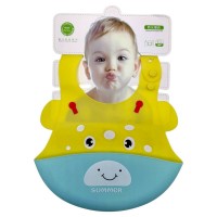 Слюнявчик силиконовый (ЖЕЛТЫЙ ЖИРАФ)