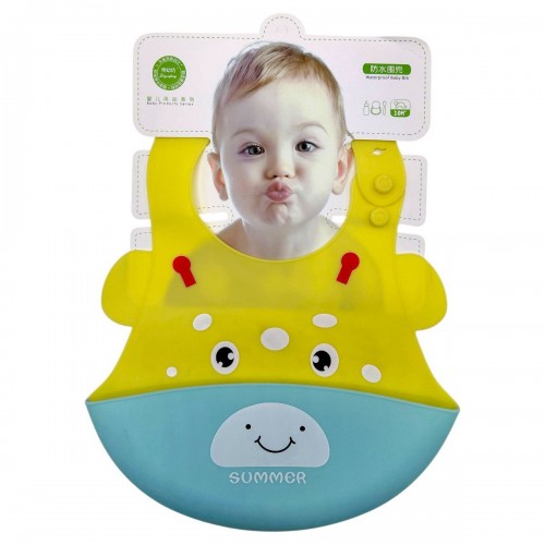 Слинявчик силіконовий (ЖОВТИЙ ЖИРАФ) (Mega Zayka)