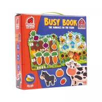 Игра развивающая с липучками. Бизи Бук. Животные на ферме.