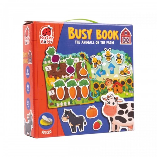 Игра развивающая с липучками. Бизи Бук. Животные на ферме. (RoterKafer)