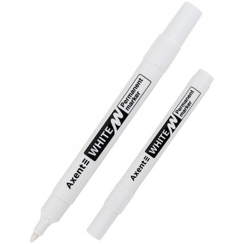 Маркер Permanent White 2545-A, 2 мм круглый белый, 2 мм (Axent)