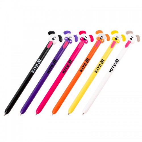 Ручка шариковая автоматическая Little puppy, синяя (Kite)