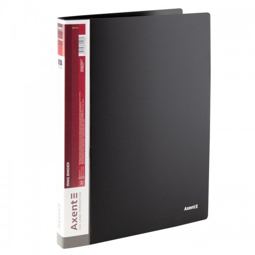 Папка на 2-х кольцах, 25 мм, черная (Axent)