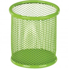 Подставка для ручек круглая 80х80х100 мм, мет, салат