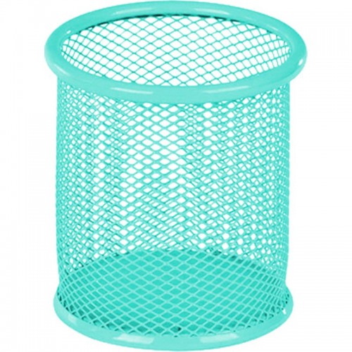 Подставка для ручек круглая 80х80х100 мм, мет, бирюзовая (Kite)