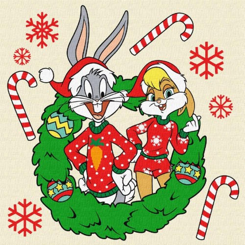 Картина по номерах "Bugs & Lola" 25х25 см (Ідейка)