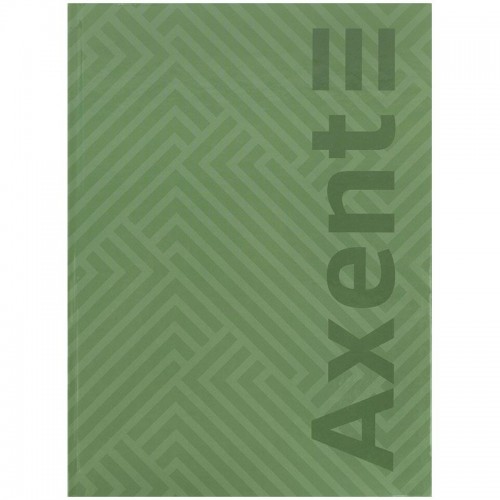 Книга записная 4- 203*273 мм, 96арк., кл., Pattern, зеленая (Axent)