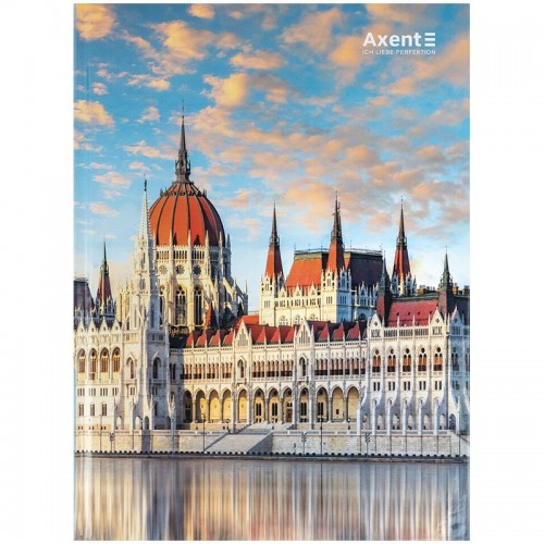 Книга записная A4- 203*273 мм, 96арк., кл., City, Budapest (Axent)