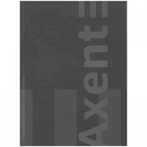 Книга записная A4- 203*273 мм, 96арк., кл., One color, серая (Axent)