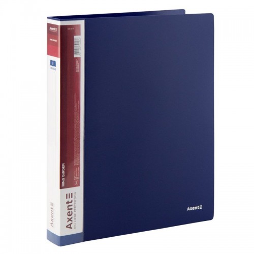 Папка на 4-х кольцах, 35 мм, синяя (Axent)