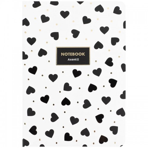 Книга записная A5, 80 арк. кл., Black&White (Axent)