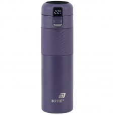 Термос с термодатчиком 450 мл, фиолетовый