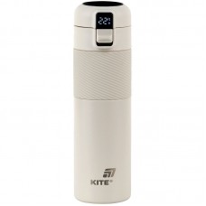 Термос с термодатчиком 450 мл, бежевый