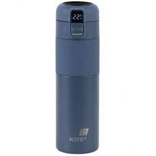 Термос з термодатчиком 450 мл, синій