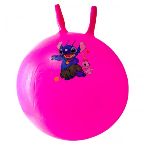 Мʼяч для фітнесу герой, діаметр 43 см (рожевий) (MiC)