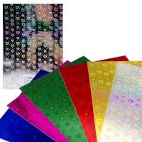 Набор одностороннего цветного голографического картона (21х29,7см), 6 листов