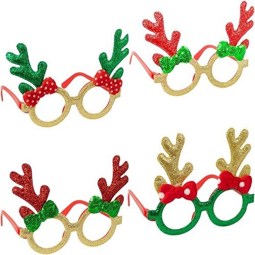 Очки новогодние "Рожки с бантиком" микс (MiC)