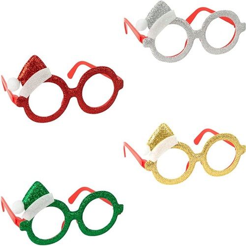 Очки новогодние "Шапочка Санты" микс (MiC)