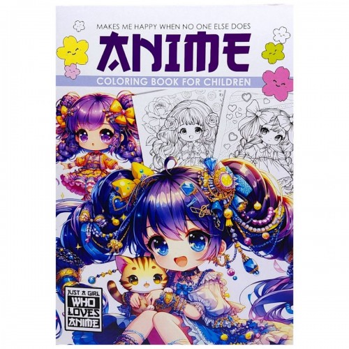 Розмальовка "Аніме" 21х29,7 см., 8 аркушів (Art studio of Happiness)