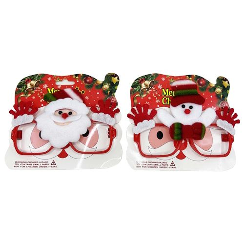 Очки новогодние "Санта, Снеговик" (микс) (MiC)