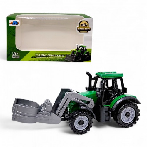 Машинка Спецтехніка. Трактор 10 см (З КЛІЩАМИ) (Jia Bay)